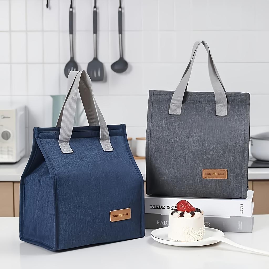 Gourmet Minimalist meal bag vertical portable cationic bento bag Insulated lunch box bag Large capacity bento bag