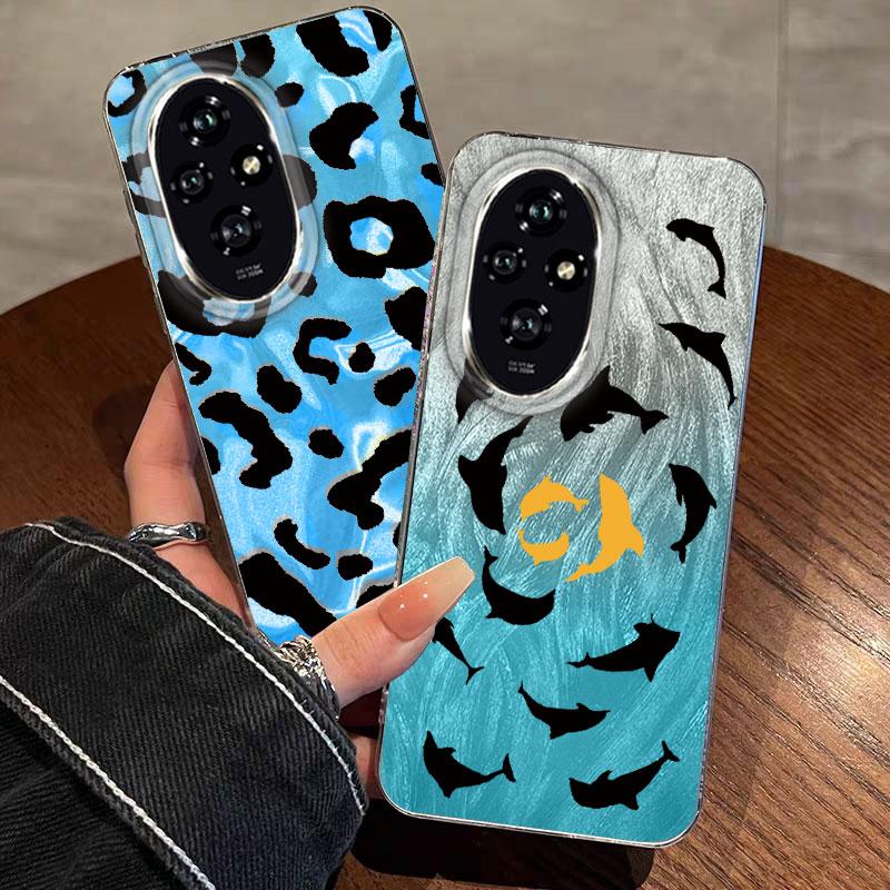 For Honor 400 Lite 200 Pro 200 Lite 5G Phone Cover Cartoon Cat Leopard Print Patterns Fashion Soft TPU Bumper For Honor 400 Lite