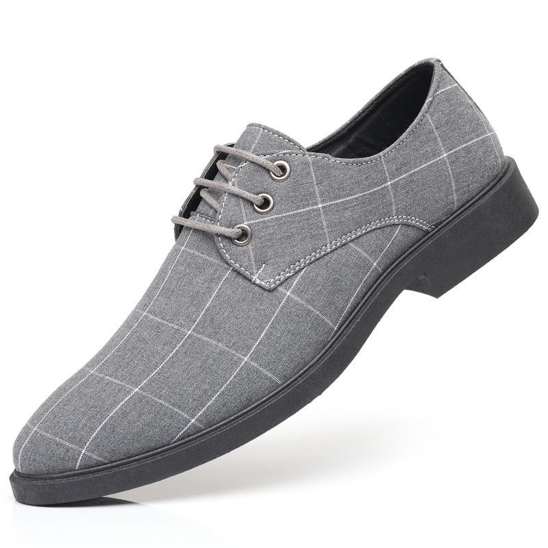 Men's Plaid Canvas Lace-Up Casual Shoes Classic Fashion Sneakers.