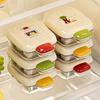 Cartoon Print Ice Cube Maker, Ice Cube Mold with Buckle Sealing Cover, Easy Release Food-Grade Safe Ice Tray