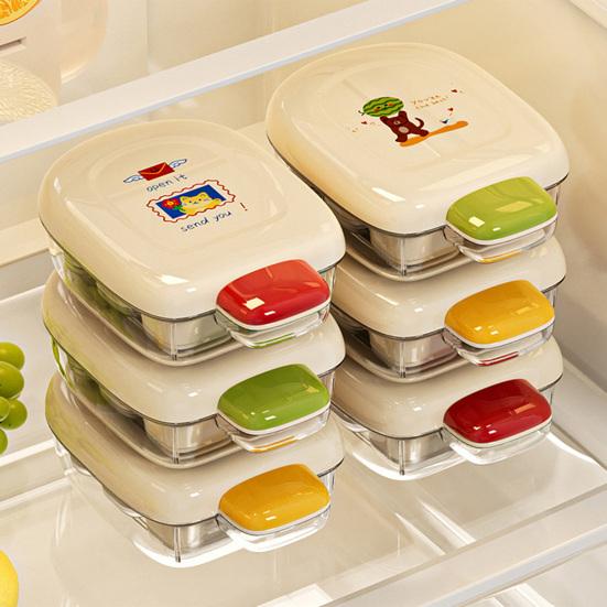 Cartoon Print Ice Cube Maker, Ice Cube Mold with Buckle Sealing Cover, Easy Release Food-Grade Safe Ice Tray