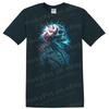 Skull Brain Spikes Electric Horror Graphic T Shirt Cool Art Heavy Metal Tee
