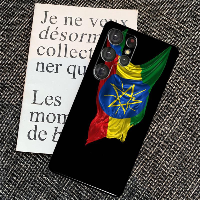 Cool Ethiopia Flag Case For Samsung Galaxy S25 Ultra S20 S21 S22 S23 S24 Ultra S9 S10 Plus S25 FE Back Cover