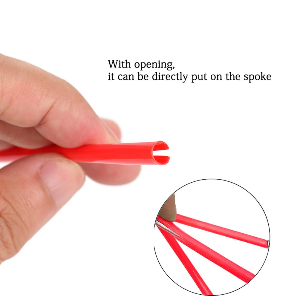 72PCS Spoke Skins Spoke Covers Trim Wrap Cover Decoration Protector Pipe Motorcycle Dirt Bike Accessories Red