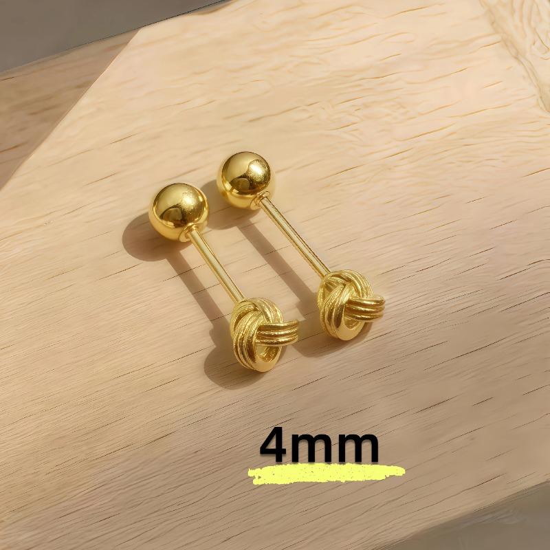 Simple New Style Stud Earrings with Exquisite Screw Design and Ear Bar Studs