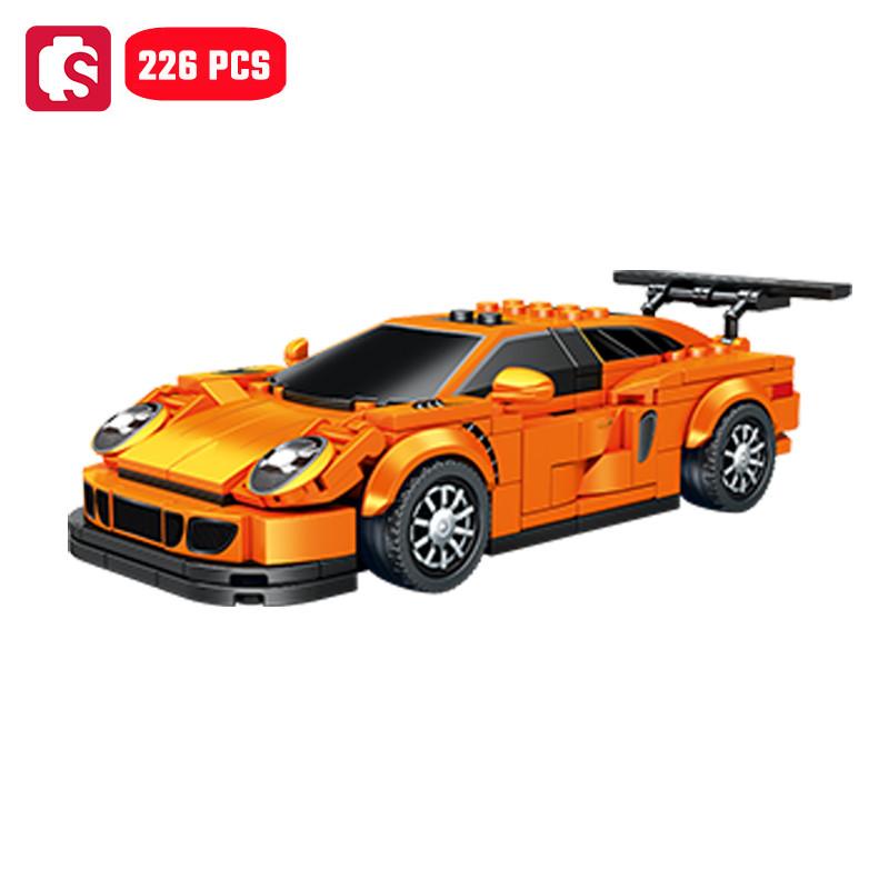 Non-Toxic Sembo Cool Fission Sports Car Assemblage Building Blocks Kits Moc Racing Vehicle Model Bricks Kids Toys For Children Christmas Gifts