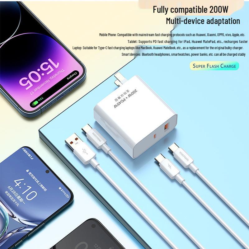 PD30W Ultra-Fast Charger Set for Apple & Huawei Devices