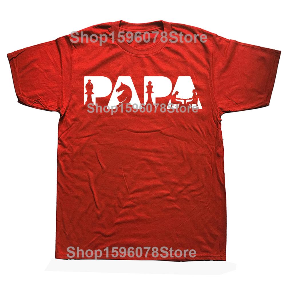 Chess Father Funny Dad Chess Father T Shirts Short Sleeve Birthday Gifts Mens Clothing Fashion Casual Loose Oversized T Shirt