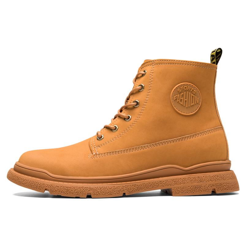 Men  Leather Boots Elevator Shoes  Height Winter Tactical Military Combat Ankel Outdoor Man 37