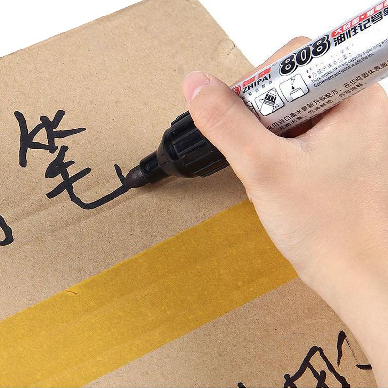 3color Large-Capacity Marker,3mm Round Toe,Oil-Based Big-Ended Marker Pen,Refillable ink,Waterproof,Non-Erasable