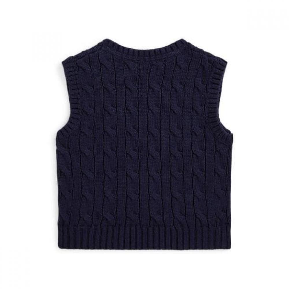 Ralph Lauren Baby Boys Cable Knit Cotton Sweater Vest Cwposwei6820237410