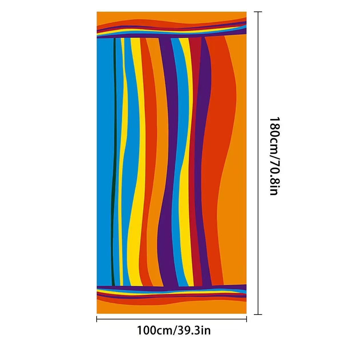 

Пляжное полотенце из быстросохнущей микрофибры — плотное, впитывающее и с принтом для плавания на открытом воздухе Single Piece [OPP Bag Packaging]