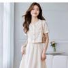 Elegant Summer Women's Two-Piece Short-Sleeved Skirt Set