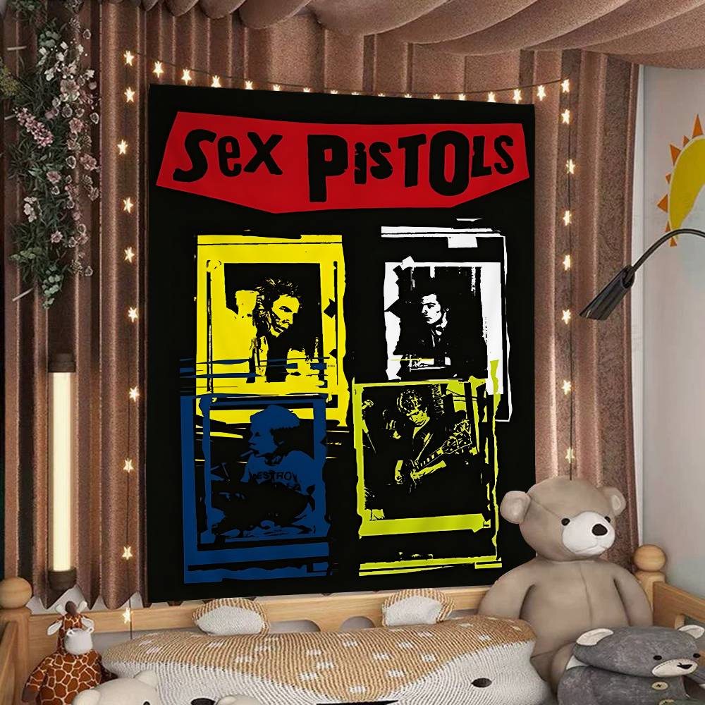 SSex PPistols Rock Band Printed Large Wall Tapestry Art Science Fiction Room Home Decor Decor Blanket
