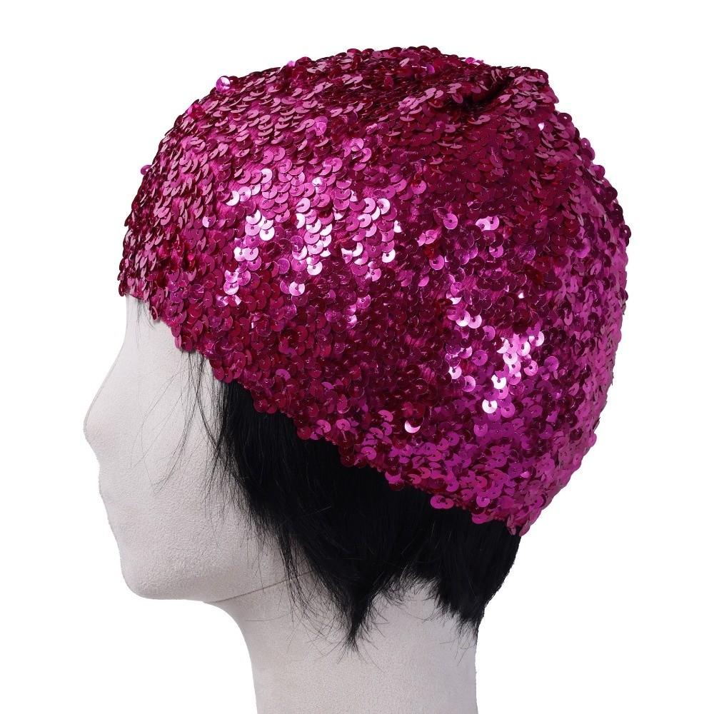 Sparkly Sequin Sequin Beanie Hat Shiny Finish Glitter Beanie Hat Popular Knit Beanie Hat For Women