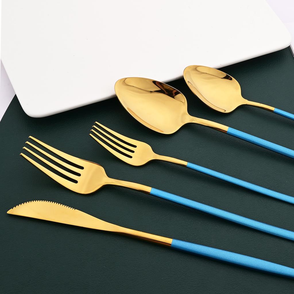 30 ks (6Nastavte) Příbory 18/10 Nádobí z nerezové oceli Nůž Vidlička Lžíce Nádobí Kuchyňské příbory Nádobí v myčce Bezpečné příbory Leštěnka na zrcadla