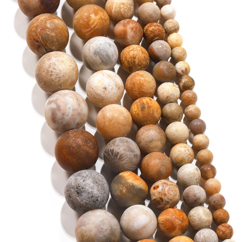 

1strand/lot 4/6/8/10mm Matte Chrysanthemum Natural Stone Round Loose Spacer Beads For DIY Bracelet Jewelry Makings Supplies 4mm