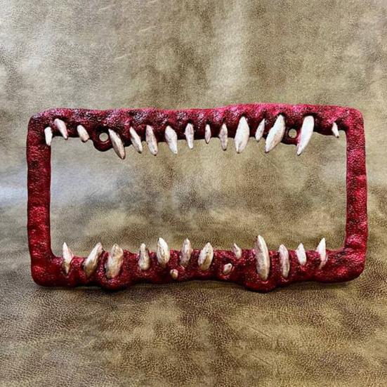 Halloween Horror License Plate Frame Universal Fit Simple Installation Weather-Proof