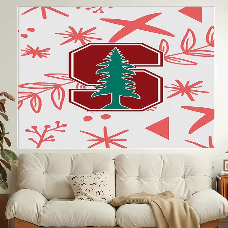 1pc Stanford Cardinal logo Tapestry, Living Room, Bedroom, Office, Party Decor, Ideal Festive Gift