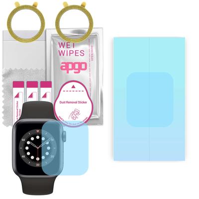 2x Apgo HD HQ FLEX Ultra-Clear Screen Protector for Apple Watch 6 (40 Mm), Hydrogel Film, Flexible, Soft TPU with Positioning Layer Easy Installation