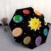 Solar System Planets Sun Outer Space KidsRoom Wall Decal Sticker Art DecorUmbrella, Portable 3-Fold Compact Umbrella for Men & Women Gift