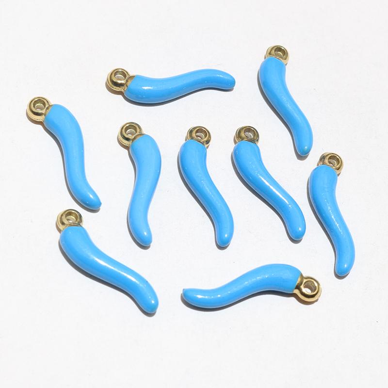10pcs Enamel Chili Pepper Pendant Charms Stainless Steel  DIY Jewelry Making Accessories for Earrings Necklace Bracelet