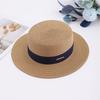 Korean Style Women Summer Straw Hat Wide Brim UV Protection Elegant French Fedora Beach Sun Hat Adjustable for Travel