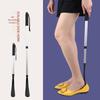 Adjustable Retractable Shoehorn with Long Handle for Elderly, Pregnant Women, and Easy Use