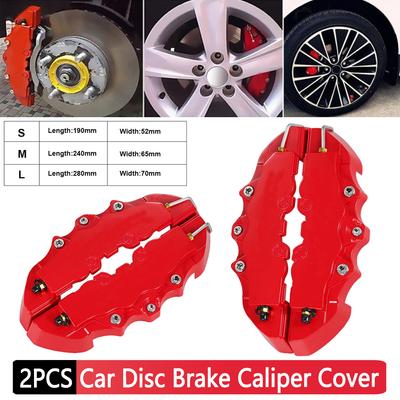 2 STUKS S/M/L 3D Stijl Auto Schijfremklauw Cover Rood Auto Remblok Accessoires voor Voor Achterwiel Decor Auto Remschijf Covers
