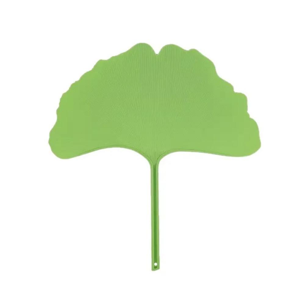 Thickened Ginkgo Biloba Fan Artificial Summer Cooling Fan Portable Apricot Fan  Summer зелёный