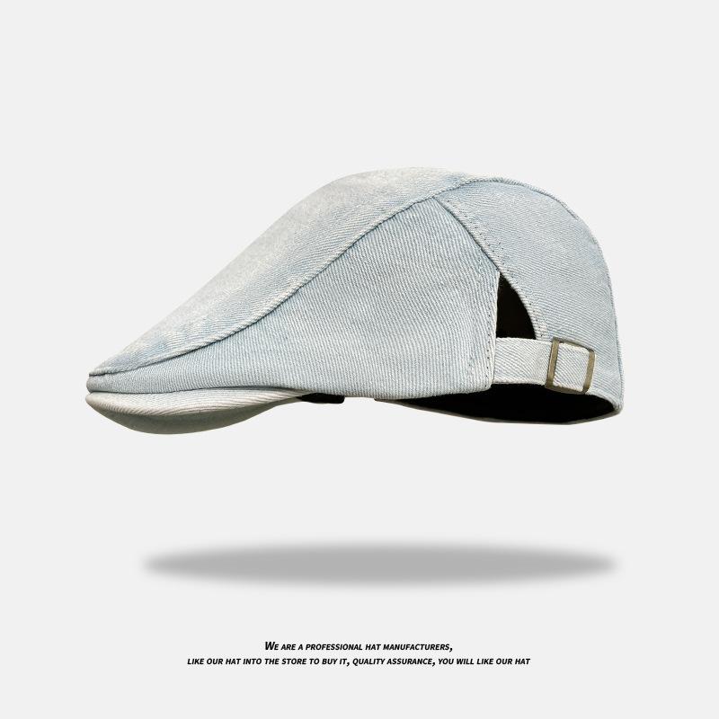 British Beret Women's Autumn and Winter Retro Front and Back Versatile Newsboy Hat Literary Painter Hat Suede Forward Hat