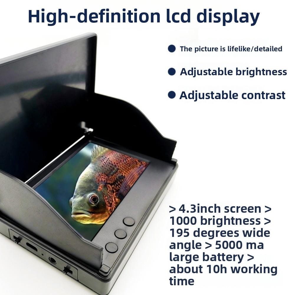4.3 Inch Screen Underwater Fish Finder Monitor Sun Visor Fishing Camera Monitor  Ice Fishing
