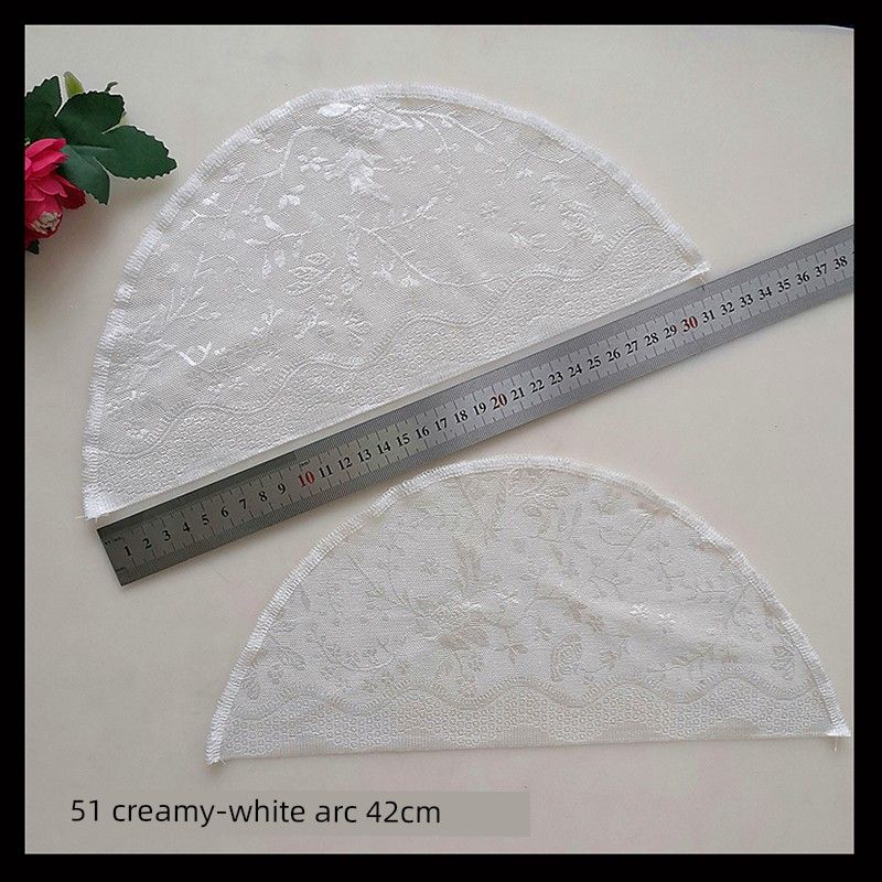 

Чисто черные рукава Полуфабрикаты Руки Скрывающие мясо Ручная вышивка Манжетное покрытие Манжетная повязка Нарукавник Кружевная вышивка Рукава Creamy-white 51 small size Radian 42cm pair