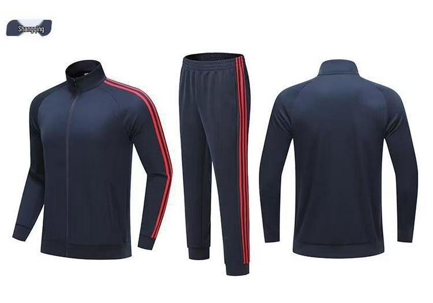 Unisex Long-Sleeve Stand Collar Sports Jacket & Training Suit Set - Autumn/Winter Collection
