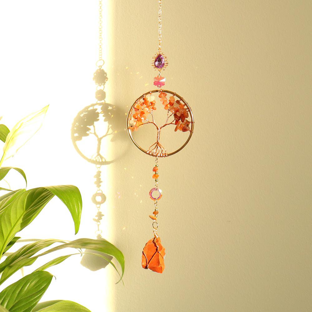 Amethyst Life Tree Dream Catcher Car Ornament Wind Chime T133