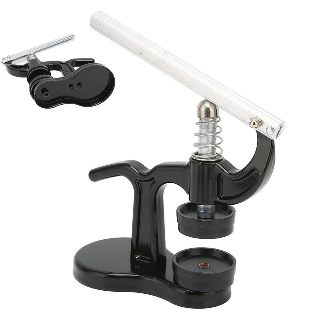 Watch Back Case Cover Press Closer Watchmaker Presser Repair Tool With 12 Dies Black