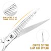 7.5-Inch Curved Magic Tooth Scissors, Pet Trimming Scissors, Thin Scissors, Professional-Grade Pet Division Special