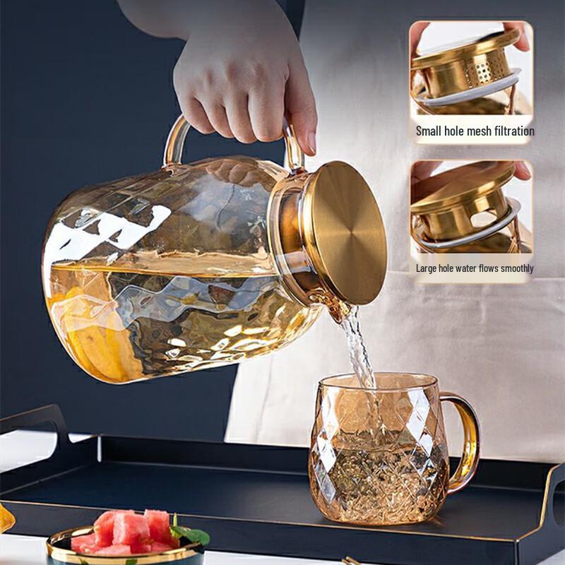 Shangqi 1.8L Blue Spirit High-Temperature Glass Water Pitcher