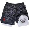 Berserk Muay Thai Kick Boxing UFC MMA Segakunstide Segavõitluskunst Püksid Anime Mehed Naised Unisex Kahekihilised Kiiresti Kuivavad Hingavad Sportlikud Jõusaal Fitness Treening