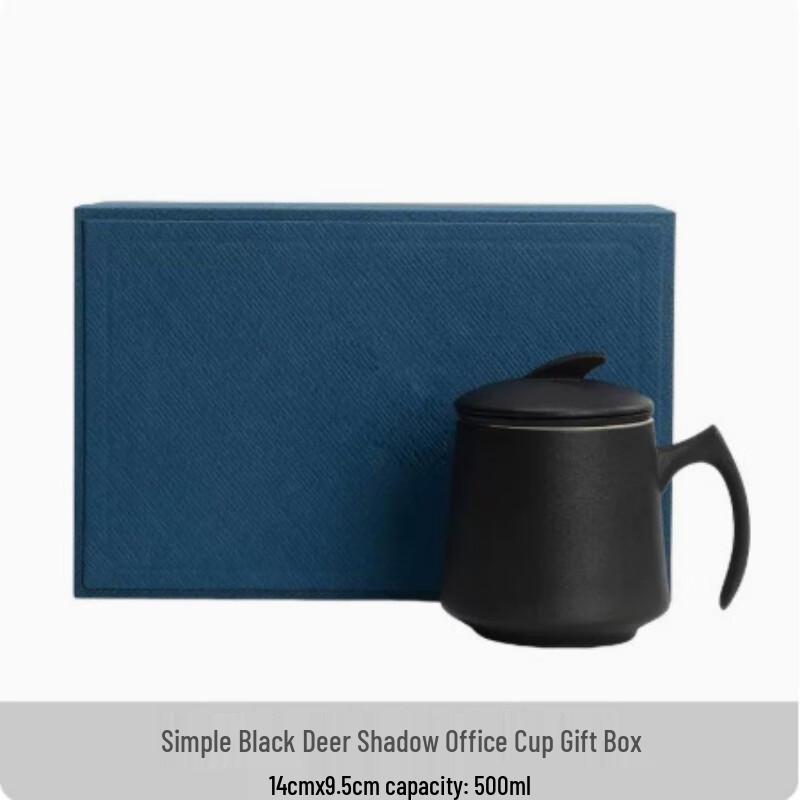 Elegant Deer Ceramic Tea Mug with Lid & Infuser