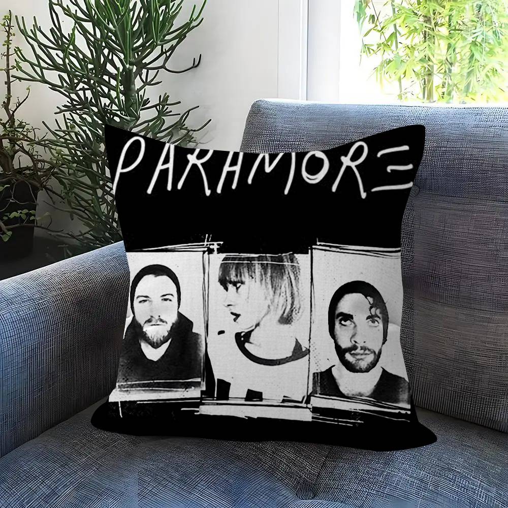 Band Paramore Logo Cushion Cover Inches Farmhouse Decor Home Throw Pillow Covers For Couch Decorations