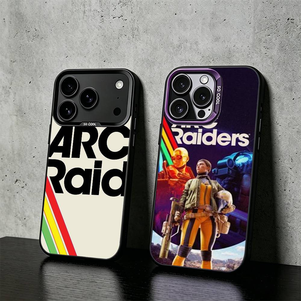 HEISSES SPIEL A-ARC Raiders Handyhülle Für iPhone 17,16,15,14,13,12,11 Plus,Pro Max,XS,Farbige silberne Handyhülle