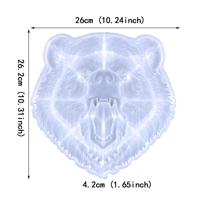 Wild Bear for Head Pendant Resin Mold Animal Silicone Molds DIY Wall Art Decor Mold Bear for Head Hanging Pendant Mold C