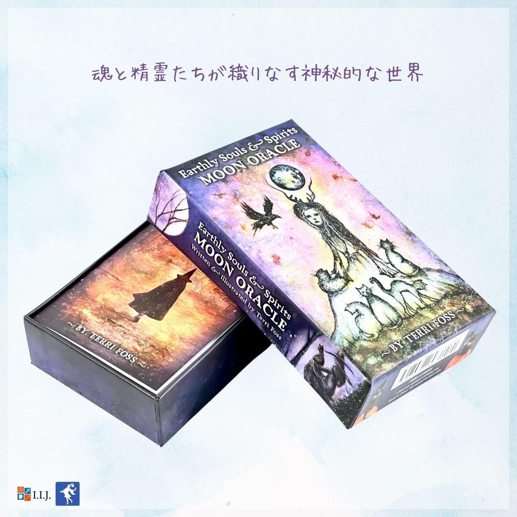 Oracle Card English Affirmation Fortune Telling Souls Spirits Moon I.I.J [Earthly & Oracle] [Genuine]