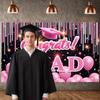 Master's Celebration Background Dark Background Graduation Event Backdrop Graduation Ceremony Banner Academic