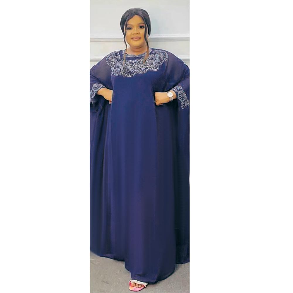 Afrikanisches Chiffon-Zweiteiler-Kleidset für Damen in Übergröße