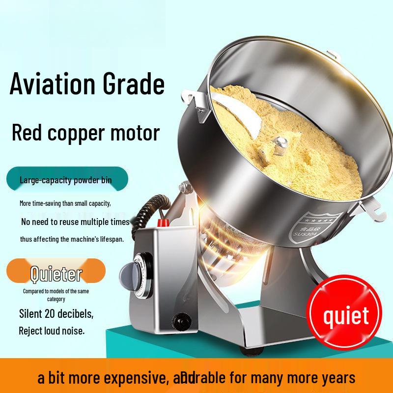 4500g Commercial Spice & Herb Grinding Mill - Fine Powder Crusher & Wall-Breaking Machine