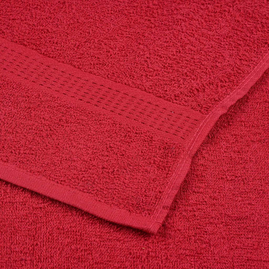 Vidaxl Ręczniki Do Sauny, 2 Szt., Czerwone, 80X200 Cm, Bawełna 100%