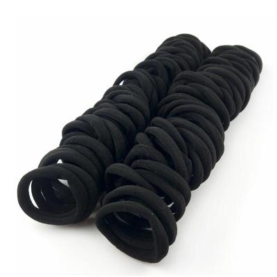 50 Stück/Los Weißer Pferdeschwanzhalter Stirnband Weiches Rotes Elastisches Haarband Schwarze Haargummis Für Frauen Mädchen Accessoires