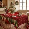 Merry Christmas New Year Theme Tablecloth Suitable for Daily Home Kitchens Restaurants Picnics Courtyards Indoor and Outdoor Use
